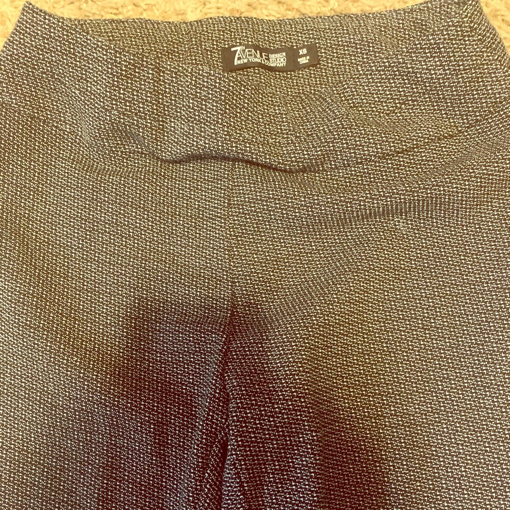 Black and white work slack pants